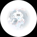 Extension de la banquise arctique en hiver